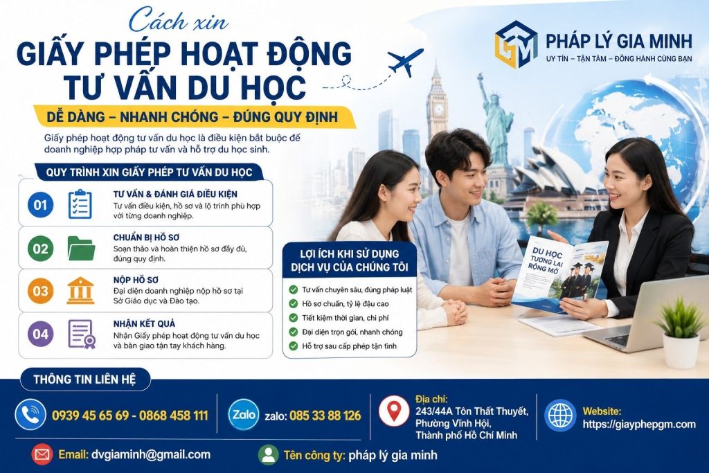 Cách xin giấy phép hoạt động tư vấn du học dễ dàng