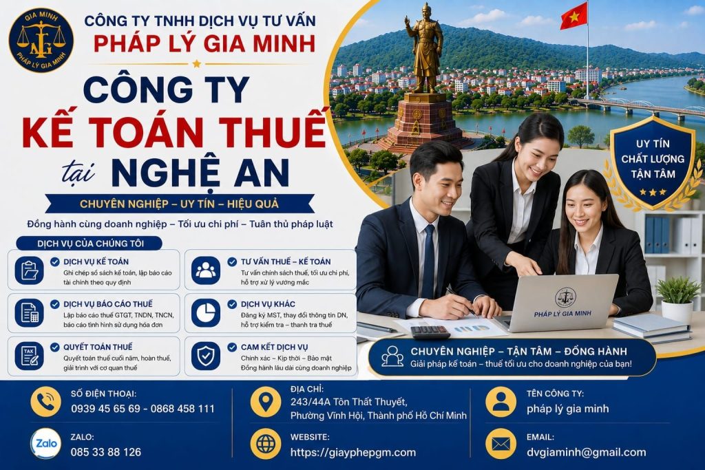 Công ty kế toán thuế tại Nghệ An chuyên nghiệp