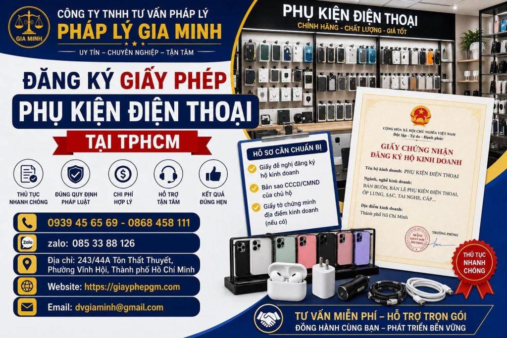Đăng ký giấy phép phụ kiện điện thoại tại TPHCM