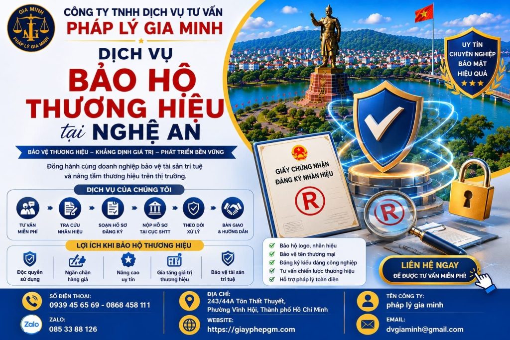 Dịch vụ bảo hộ thương hiệu Nghệ An
