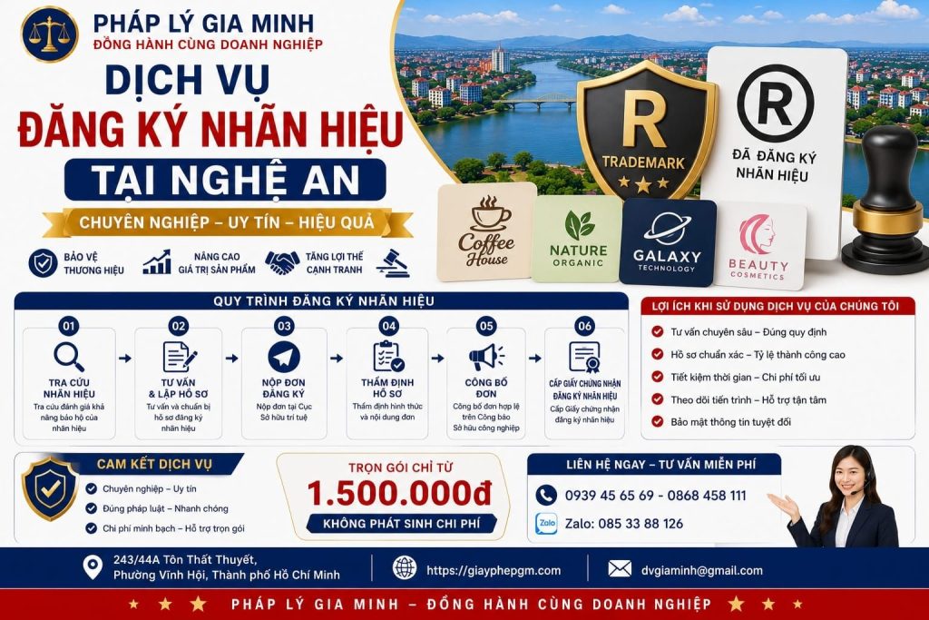 Dịch vụ đăng ký nhãn hiệu tại Nghệ An