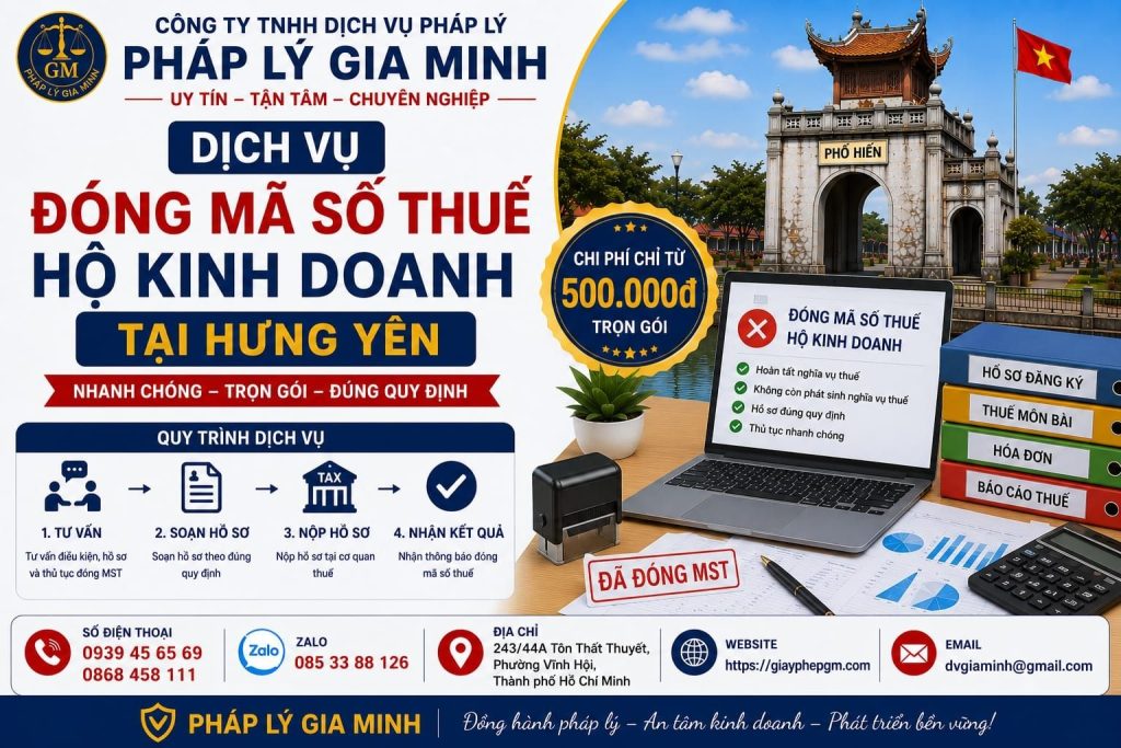 Dịch vụ đóng mã số thuế hộ kinh doanh tại Hưng Yên