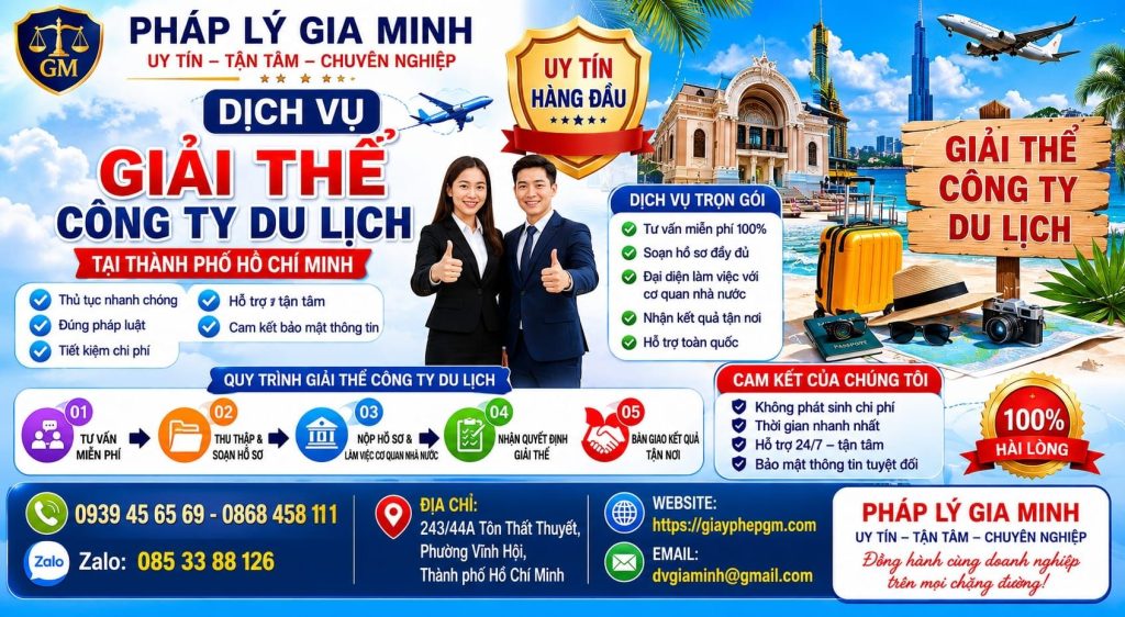 Dịch vụ giải thể công ty du lịch tại Thành phố Hồ Chí Minh