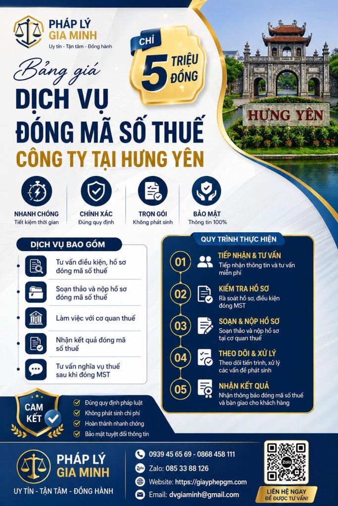 Dịch vụ giải thể doanh nghiệp tư nhân tại Hưng Yên