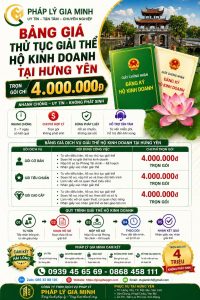 Dịch vụ giải thể hộ kinh doanh tại Hưng Yên