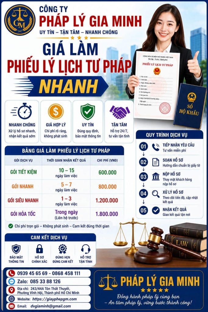 dịch vụ làm lý lịch tư pháp tại thanh hóa