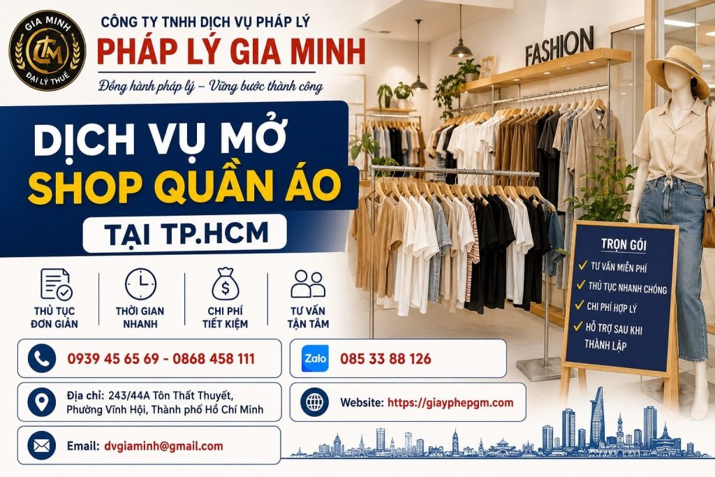Dịch vụ mở shop quần áo tại TPHCM