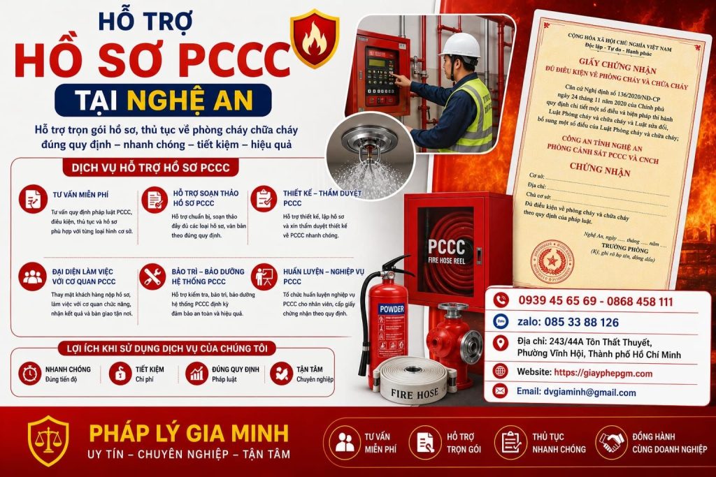 Dịch vụ PCCC cho doanh nghiệp Nghệ An
