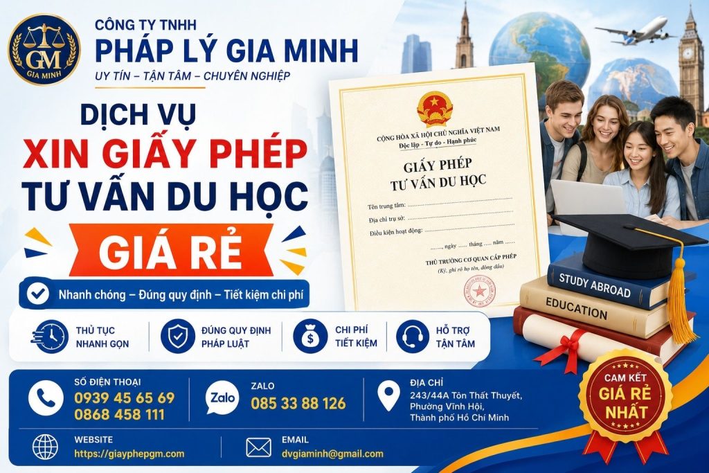 Dịch vụ xin giấy phép tư vấn du học giá rẻ
