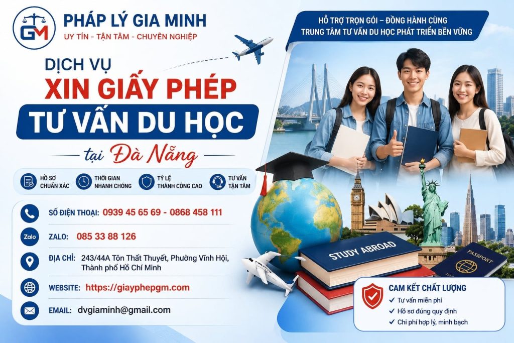 Dịch vụ xin giấy phép tư vấn du học tại Đà Nẵng