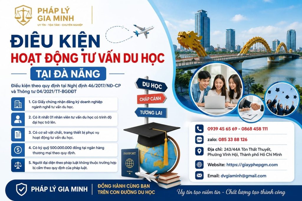 Điều kiện hoạt động tư vấn du học tại Đà Nẵng