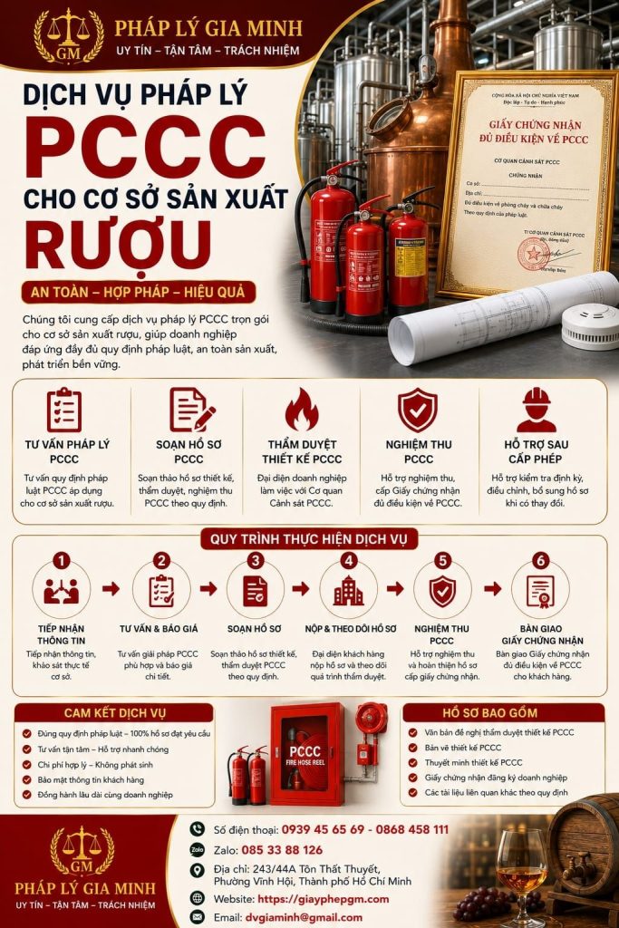 Điều kiện phòng cháy chữa cháy cho xưởng rượu