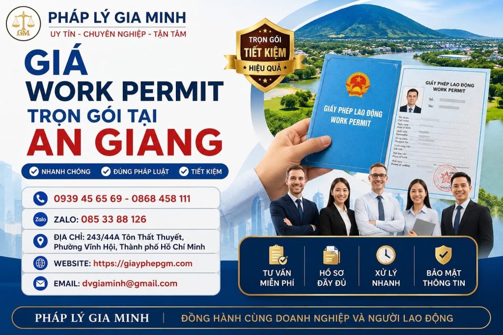 Giá work permit trọn gói tại An Giang