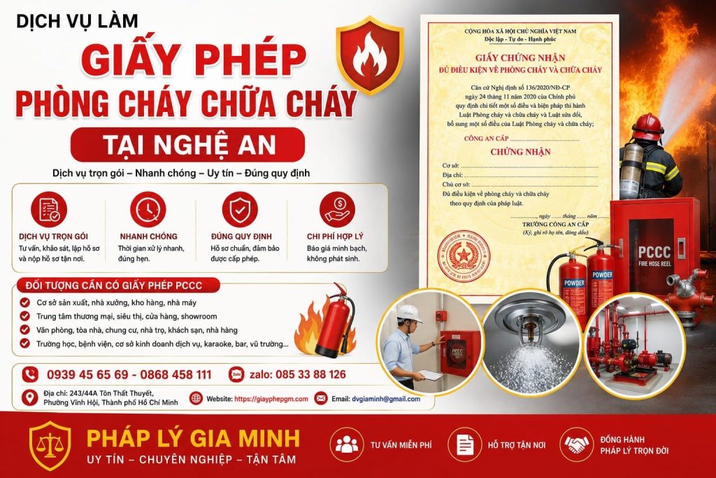 Giấy chứng nhận PCCC tại Nghệ An