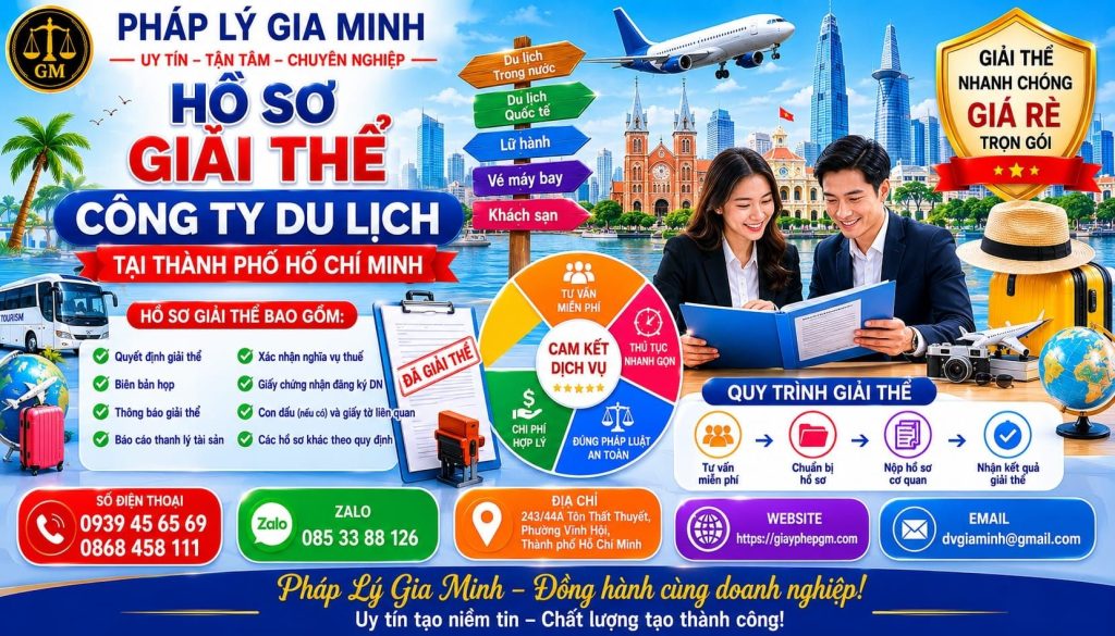 Hồ sơ giải thể công ty du lịch tại Thành phố Hồ Chí Minh