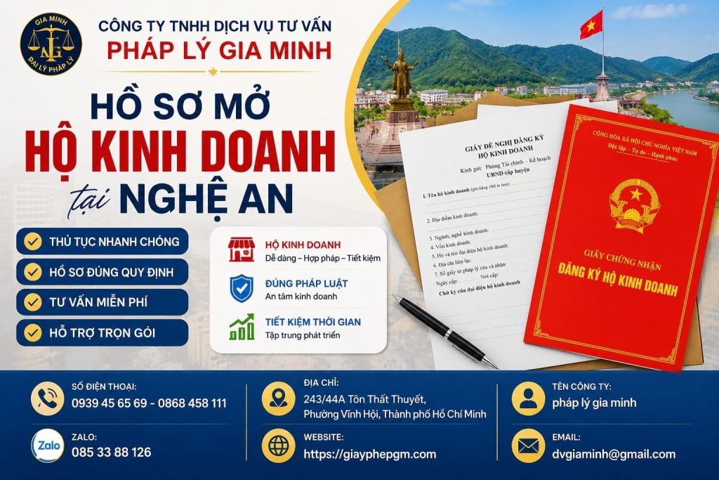 Hồ sơ mở hộ kinh doanh tại Nghệ An