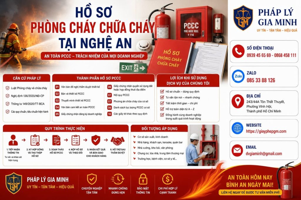 Hồ sơ phòng cháy chữa cháy tại Nghệ An