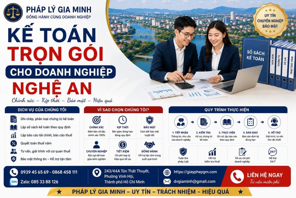 Kế toán trọn gói cho doanh nghiệp Nghệ An
