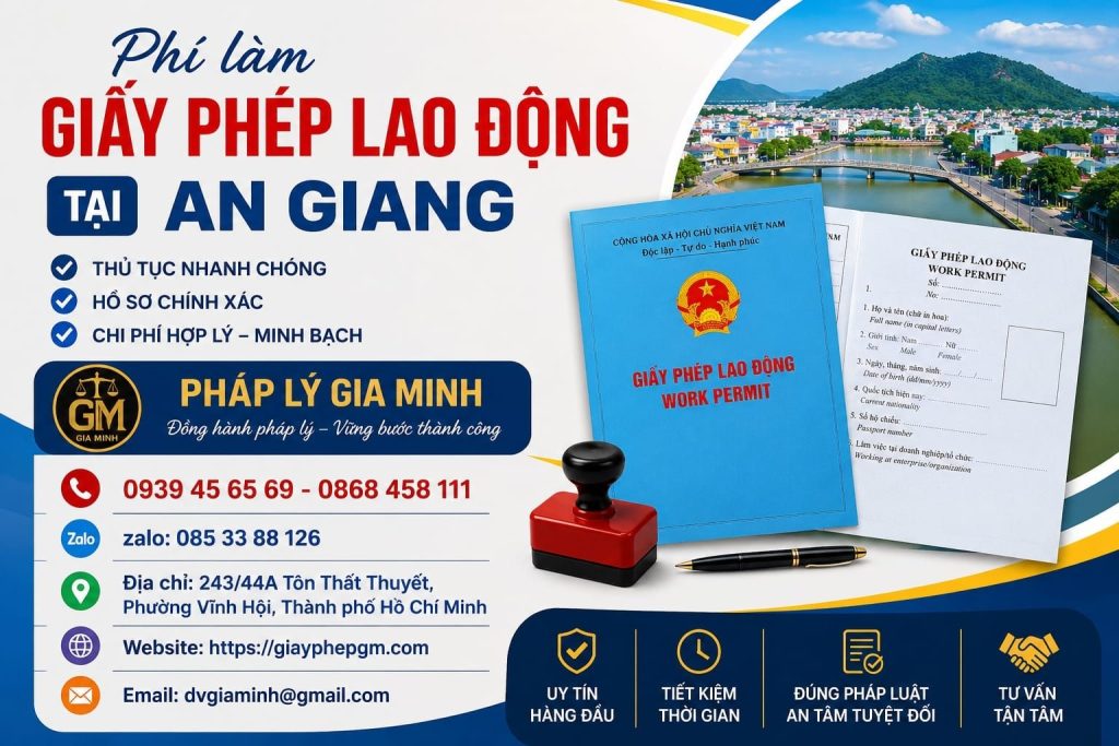 Phí làm giấy phép lao động tại An Giang
