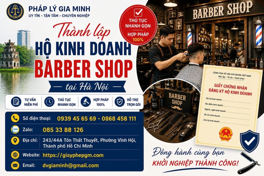 Thành lập hộ kinh doanh barber shop tại Hà Nội
