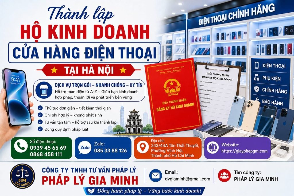 Thành lập hộ kinh doanh cửa hàng điện thoại tại Hà Nội