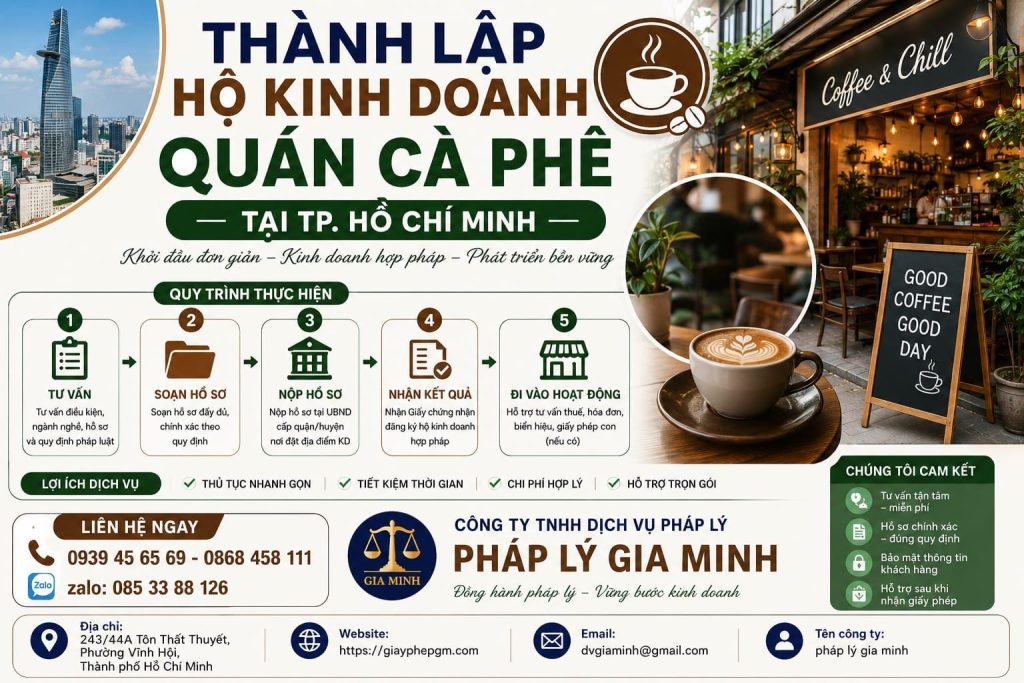 Thành lập hộ kinh doanh quán cà phê tại TPHCM