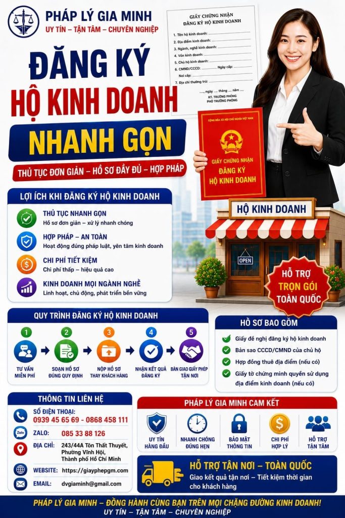 Thành lập hộ kinh doanh shop quần áo tại TPHCM