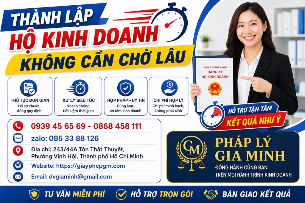 Thành lập hộ kinh doanh tại Vĩnh Long