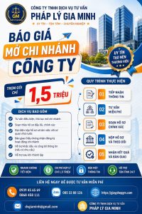 Thủ tục mở chi nhánh công ty tại Phú Thọ