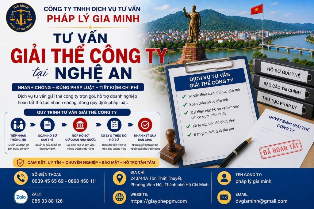 Tư vấn giải thể công ty tại Nghệ An
