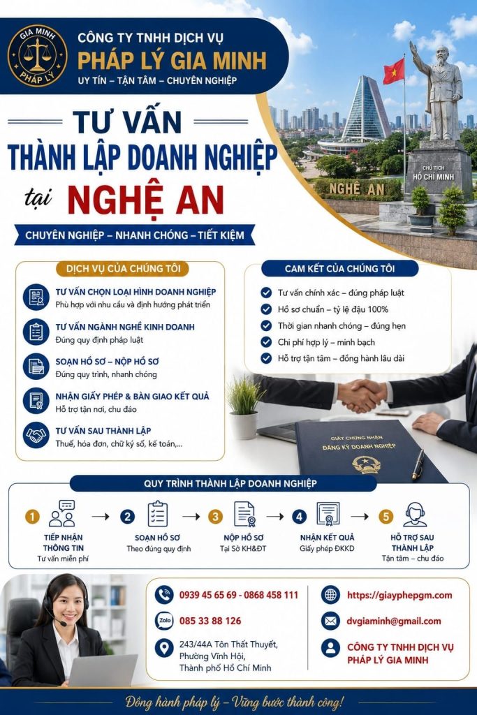 Tư vấn thành lập doanh nghiệp tại Nghệ An chuyên nghiệp