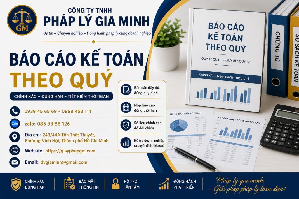 Báo cáo kế toán theo quý