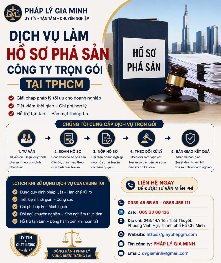 Dịch Vụ Làm Hồ Sơ Phá Sản Công Ty Trọn Gói Tại TPHCM