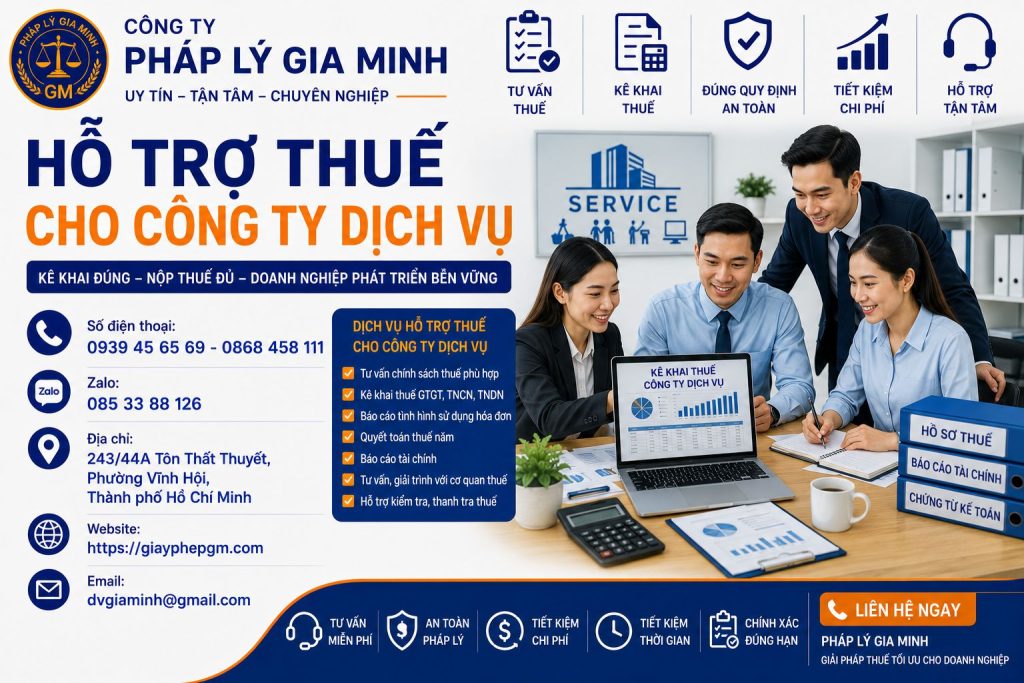 Hỗ trợ thuế cho công ty dịch vụ