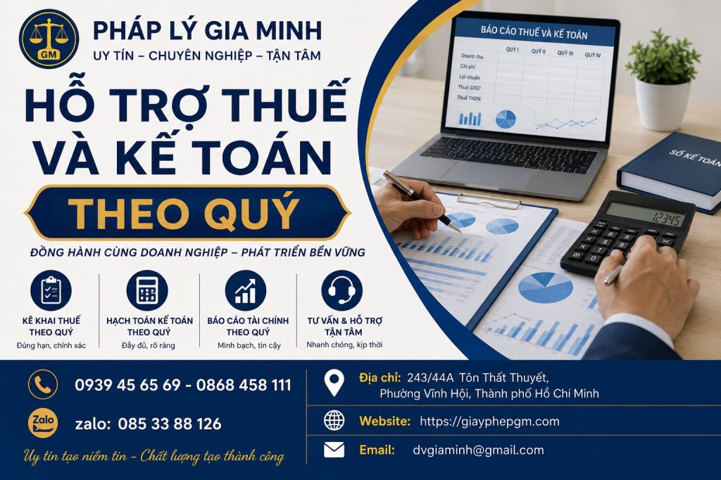Hỗ trợ thuế và kế toán theo quý