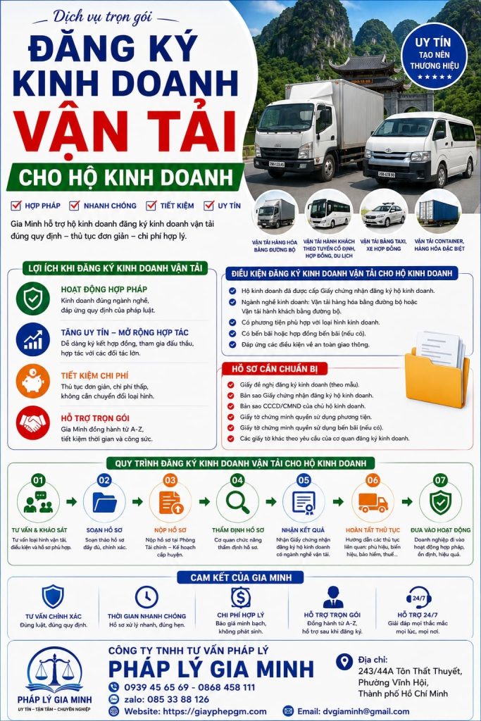 Đăng Ký Kinh Doanh Vận Tải Cho Hộ Kinh Doanh