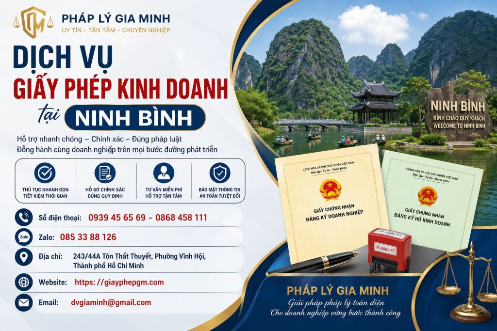 Dịch vụ giấy phép kinh doanh tại Ninh Bình