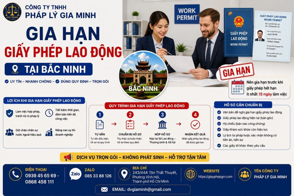 Gia hạn giấy phép lao động tại Bắc Ninh đúng thời hạn 1 Gia Hạn Giấy Phép Lao Động Tại Bắc Ninh