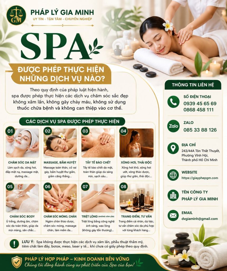Spa Được Phép Thực Hiện Những Dịch Vụ Nào?