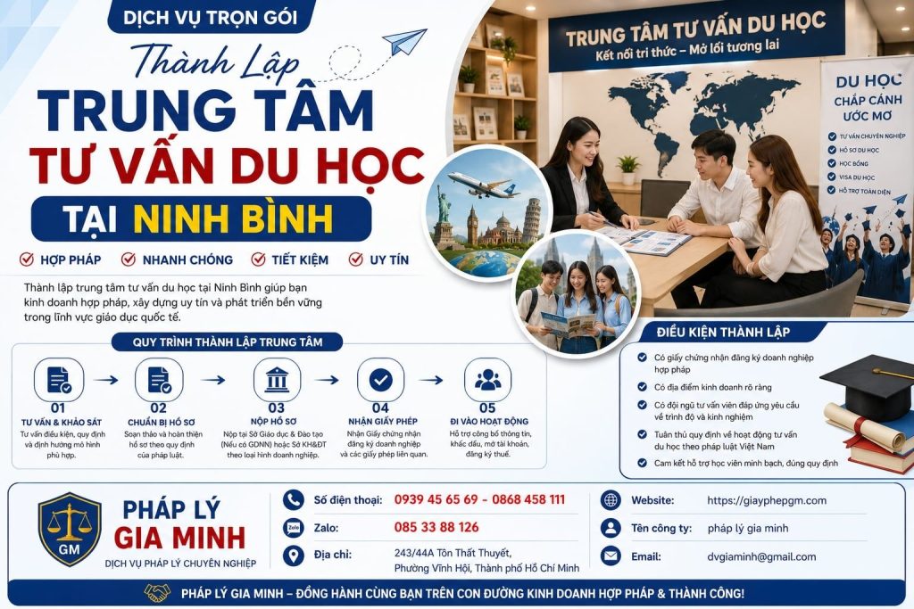 Thành Lập Trung Tâm Tư Vấn Du Học Tại Ninh Bình