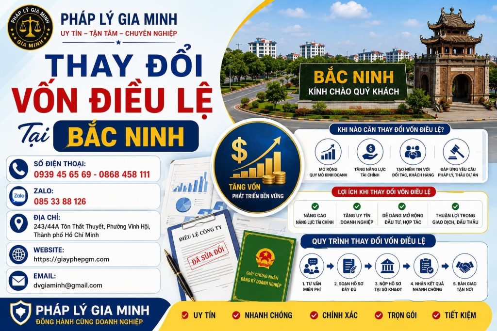 Thay Đổi Vốn Điều Lệ Tại Bắc Ninh