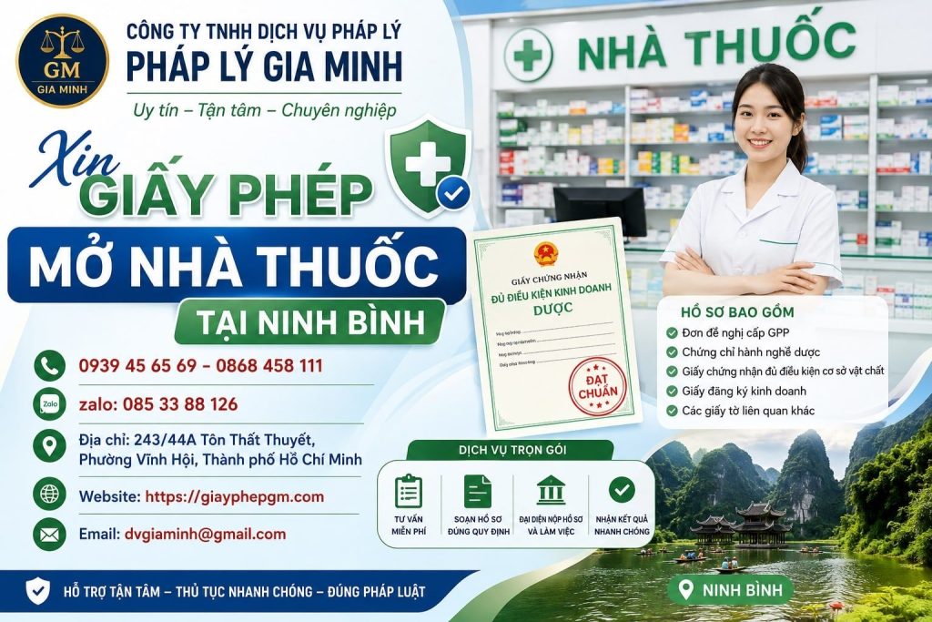 Xin Giấy Phép Mở Nhà Thuốc Tại Ninh Bình