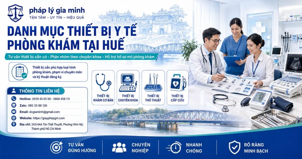 Danh mục thiết bị y tế phòng khám tại Huế