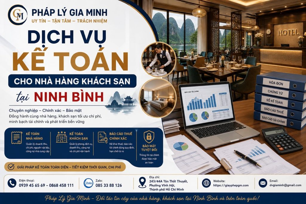 Dịch vụ kế toán cho nhà hàng khách sạn tại Ninh Bình