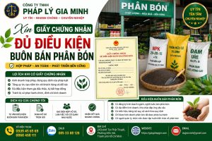 Xin giấy chứng nhận đủ điều kiện buôn bán phân bón