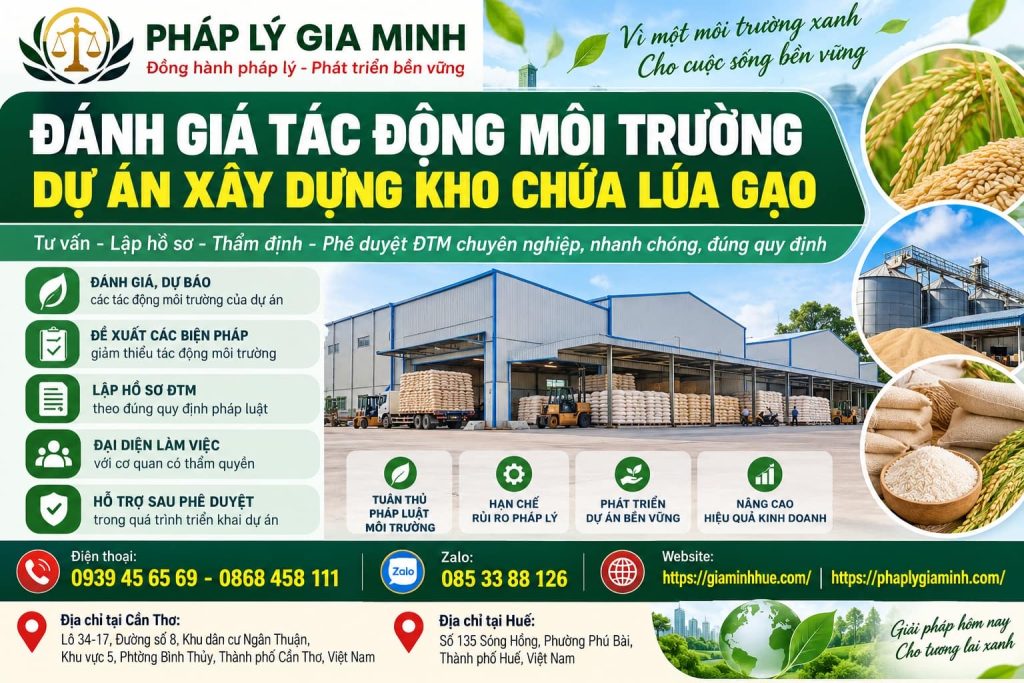 Đánh giá tác động môi trường dự án xây dựng kho chứa lúa gạo