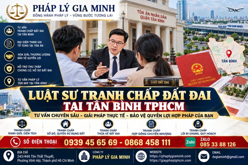 Luật sư tranh chấp đất đai tại Tân Bình TPHCM 1 Luật sư tranh chấp đất đai tại Tân Bình TPHCM