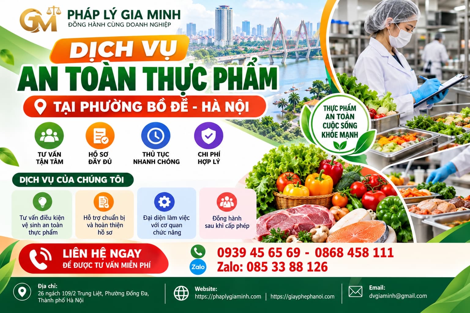 Dịch vụ an toàn thực phẩm tại phường Bồ Đề Hà Nội