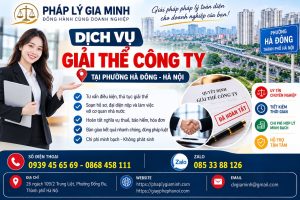Dịch vụ giải thể công ty tại phường Hà Đông Hà Nội