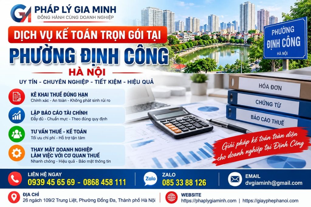 Dịch vụ kế toán trọn gói tại phường Định Công Hà Nội 1 Dịch vụ kế toán trọn gói tại phường Định Công Hà Nội